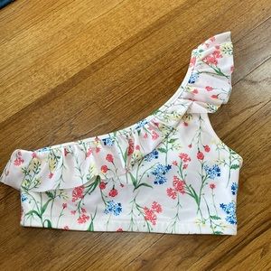 Old Navy one shoulder botanical bikini top